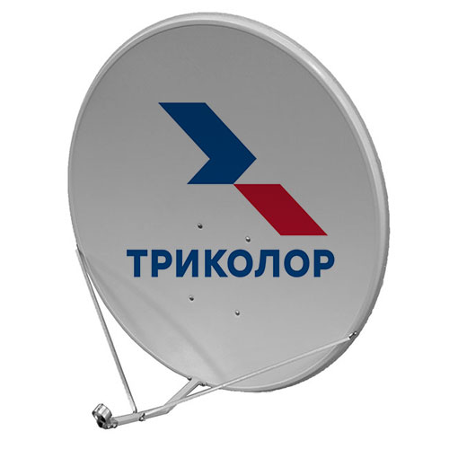 Антенна спутниковая офсетная АУМ CTB-0.9 с логотипом